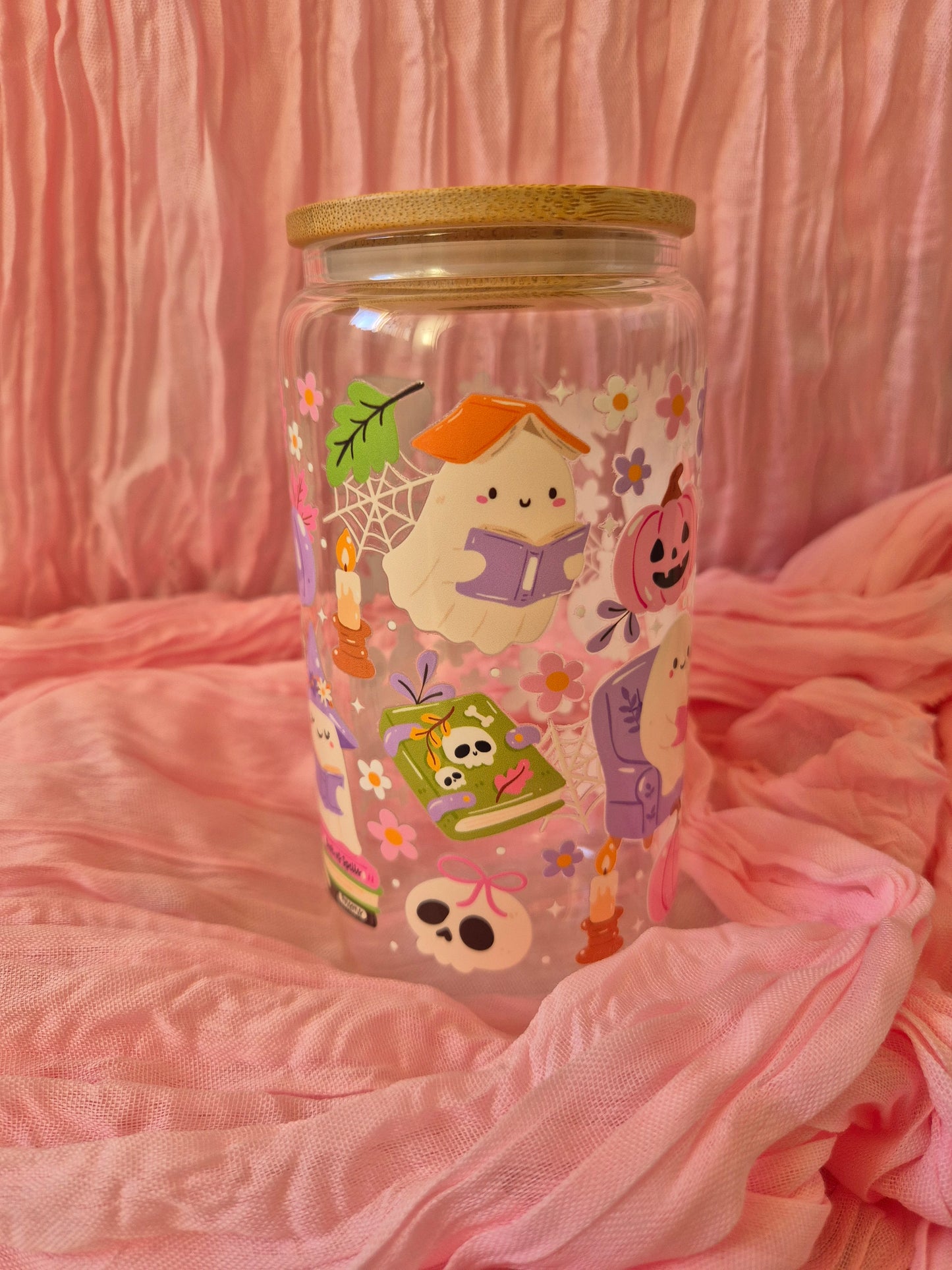 Glass Halloween Themed Tumbler